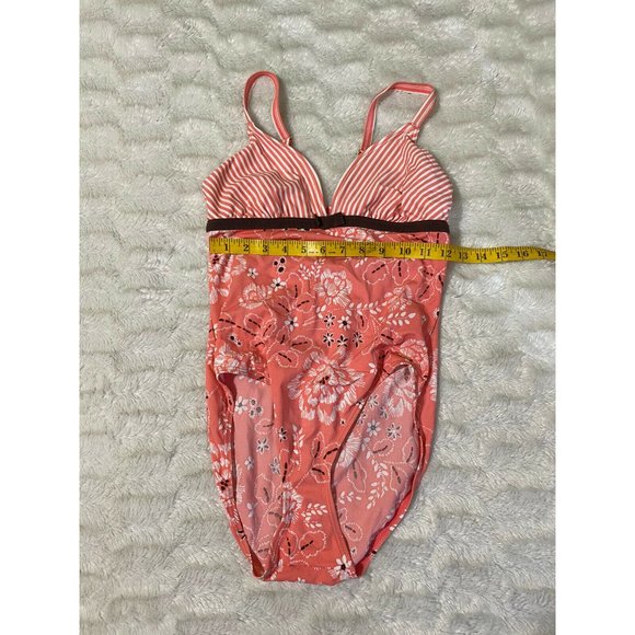 Liz Claiborne Women's One Piece Size 8 Pink Orange Swimsuit swimwear - Picture 3 of 7